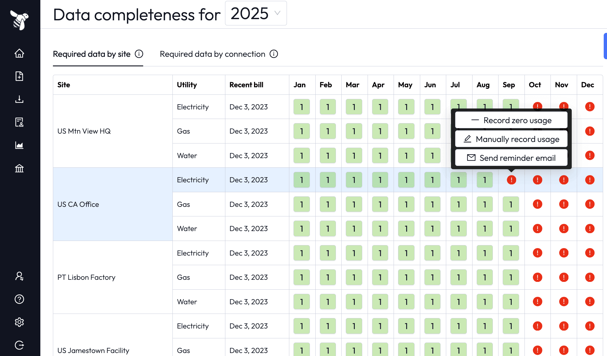 Nectar watchwire alternative | nectar — automated utility data management screenshot