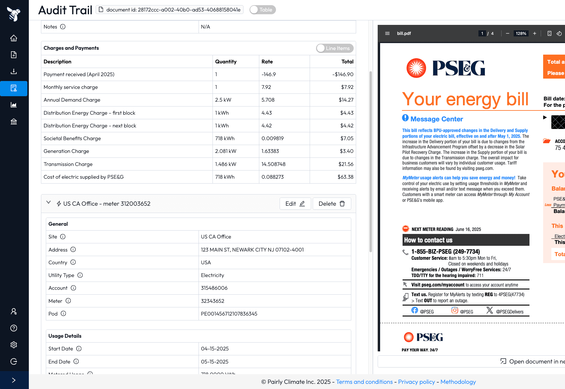 Nectar energy brokers and consultants — automated utility data management screenshot