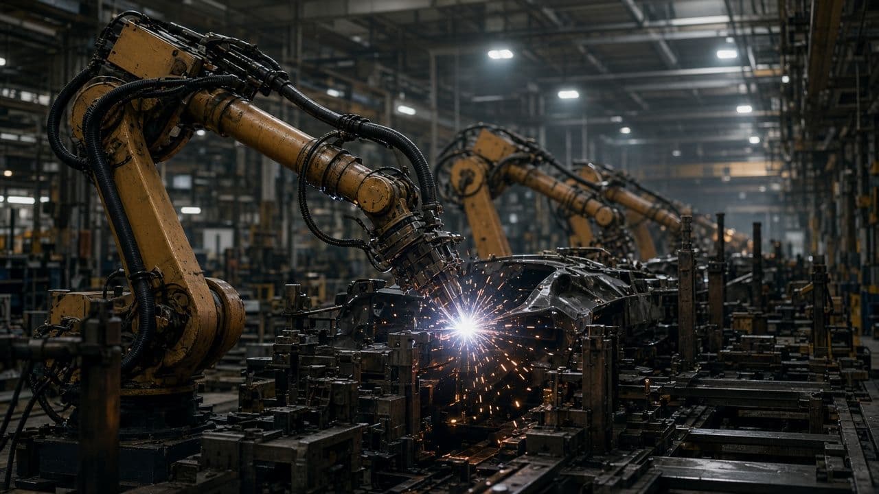 Robotic welding on an automotive assembly line
